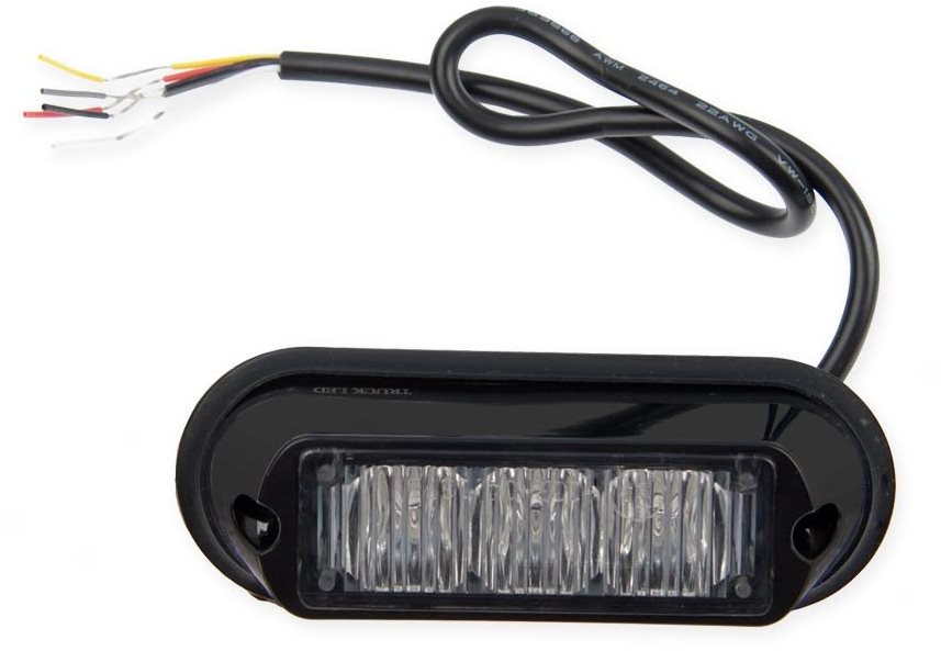 Výstražné svetlo 3× LED oranžové 12/24 V – zábleskové Maják