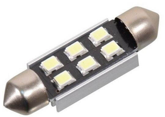 COMPASS SMD LED 12V suf. SV8.5 38mm biela LED autožiarovka