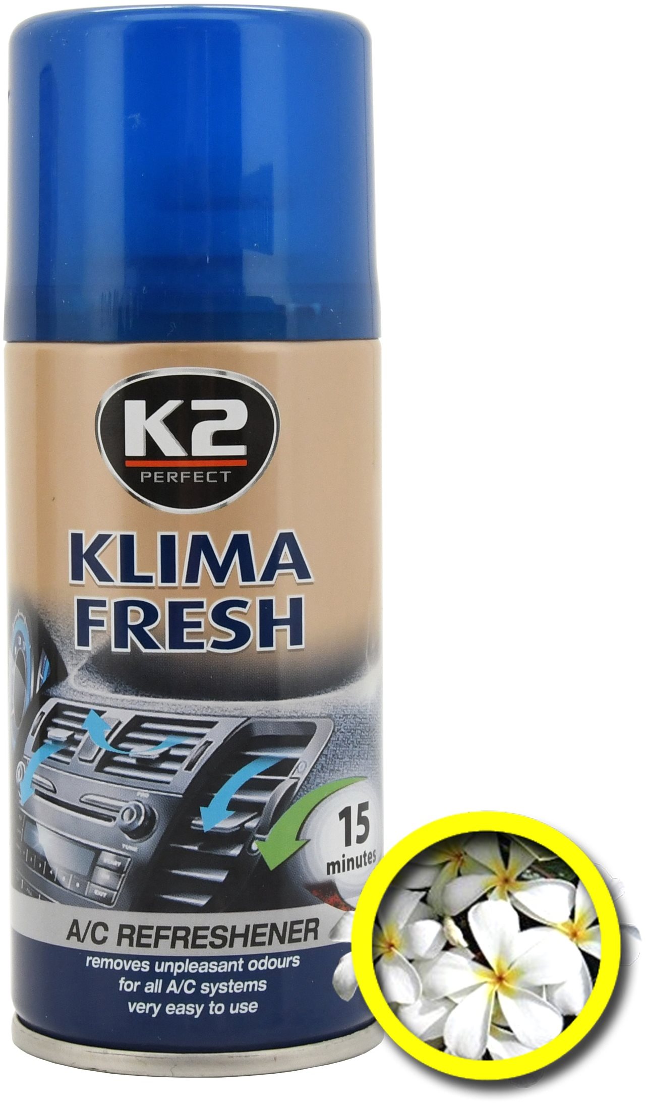 K2 Osviežovač KLIMA FRESH 150 ml FLOWER Čistič klimatizácie