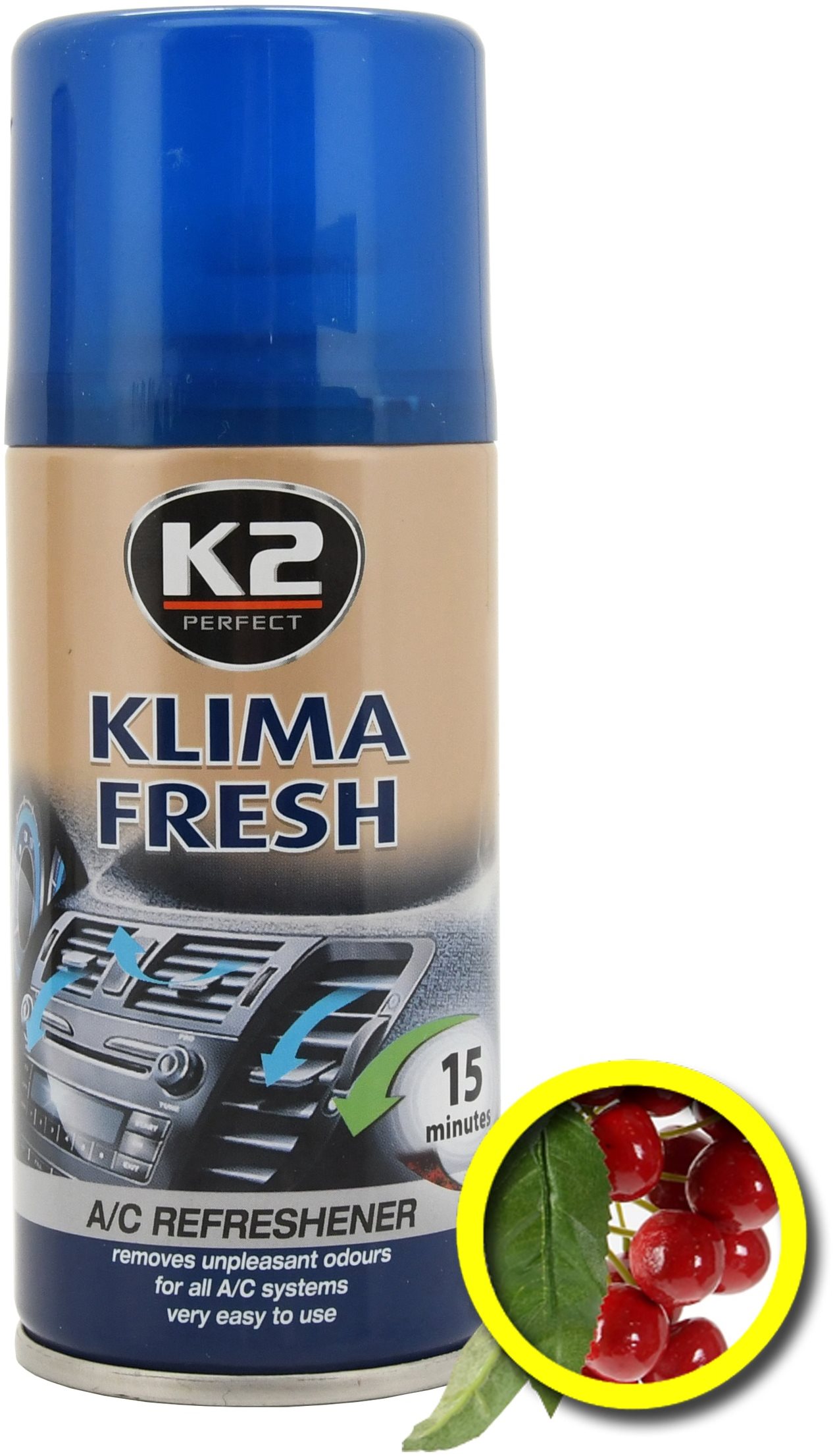 K2 Osviežovač KLIMA FRESH 150 ml CHERRY Čistič klimatizácie