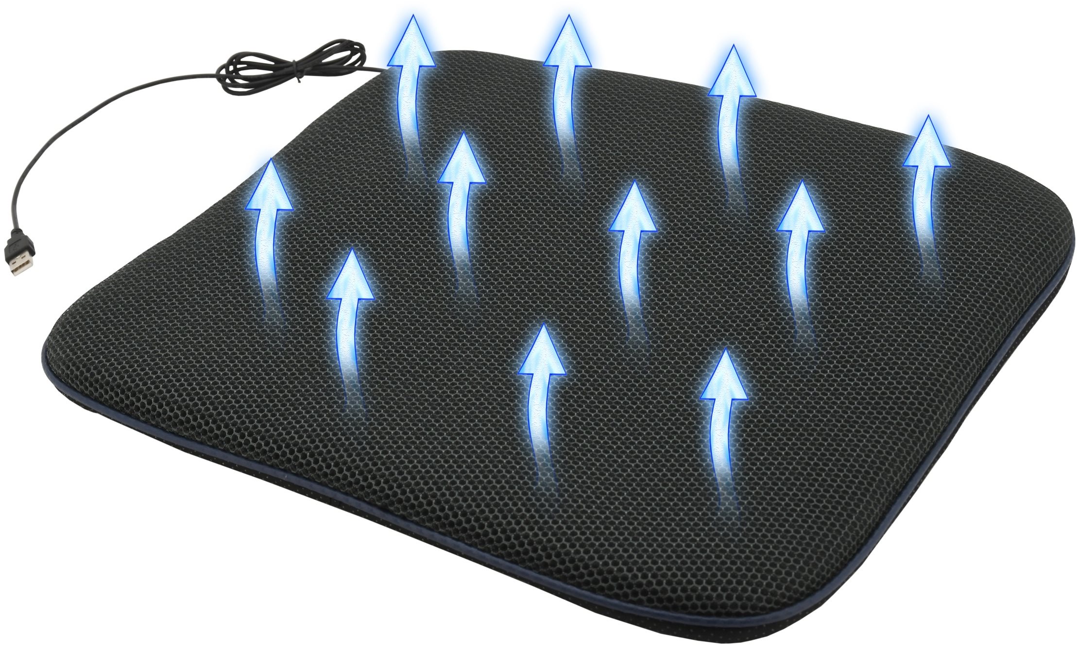 COMPASS Podsedák s ventiláciou USB 5 V 44 × 42 cm Autopoťah