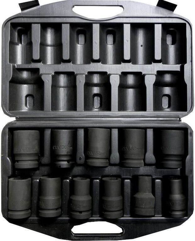 GEKO Sada nástrčných hlavíc 1", 11 ks, 17 – 41 mm Sada nástrčných...