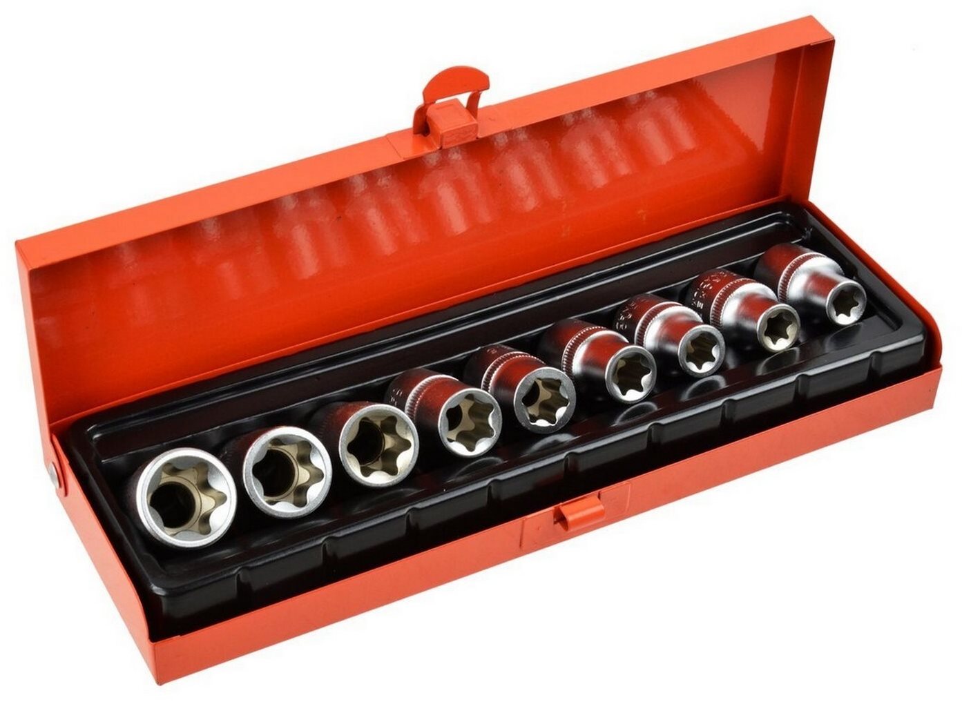 GEKO Sada hlavíc torx, 9 ks, 4 – 14 mm, 1/2" Sada nástrčných hlavíc
