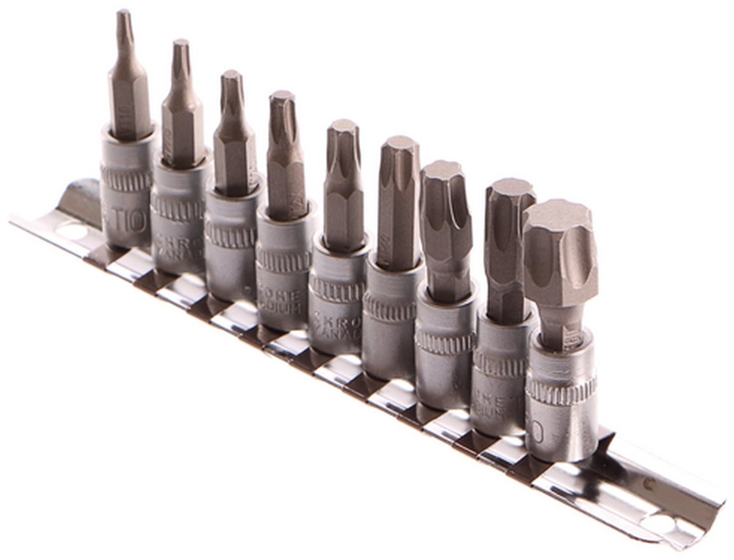 GEKO Sada bitů TORX, 9ks, 1/4", T10-T60, GEKO Sada bitů