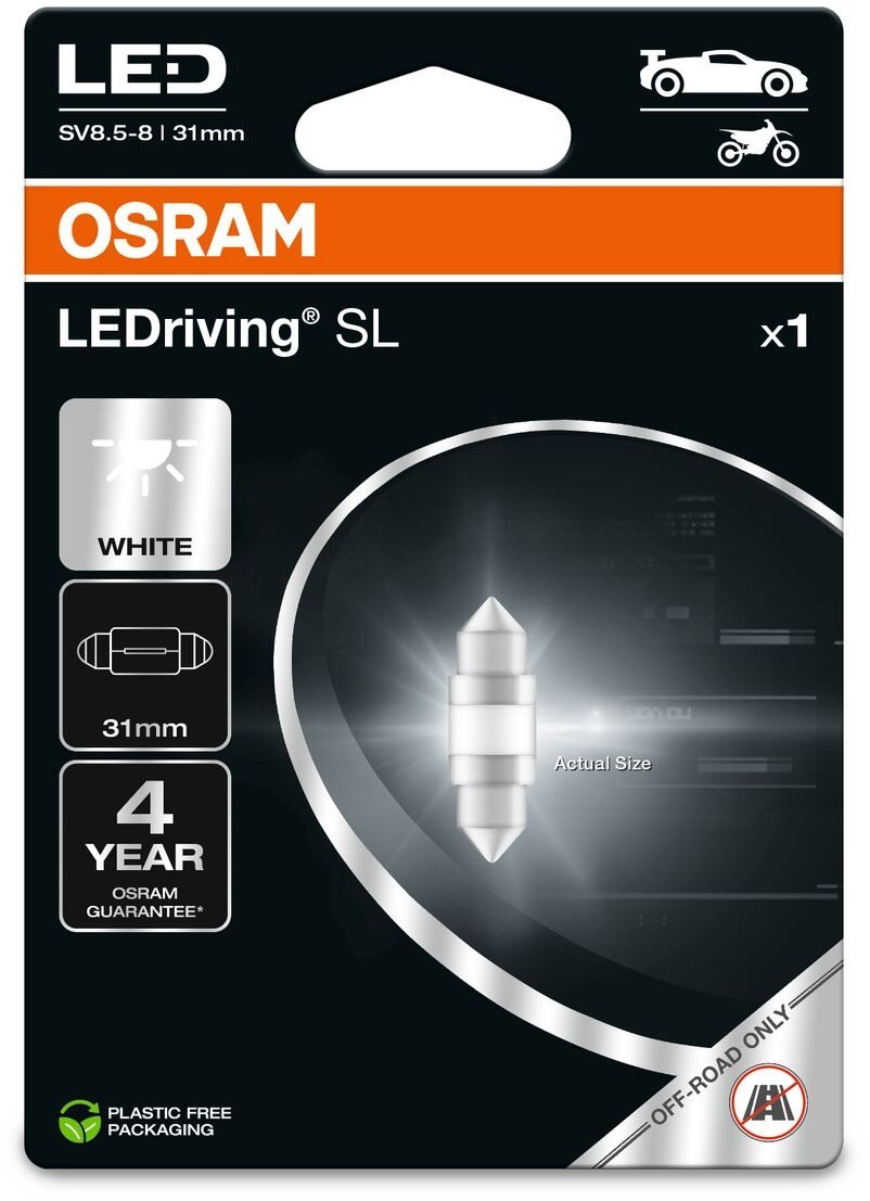 OSRAM LEDriving SL C5W dĺžka 31 mm Studená biela 6000K 12V jeden...