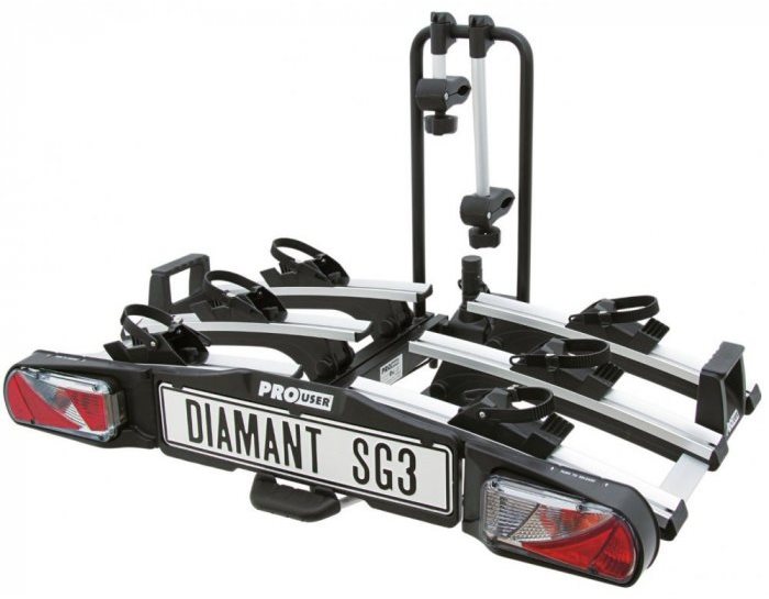 Pro-USER Diamant SG3 - tartó 3 kerékpárhoz Vonóhorogra szerelhető...