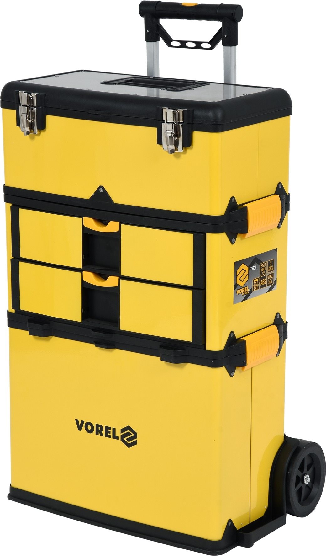 Vorel - Pojazdná skriňa na náradie, 3 sekcie Box na náradie