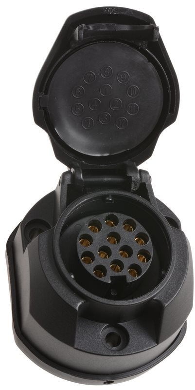ACI Zásuvka 13 pin 12V plast, s odpoj. hmlovky + tesnenie Zásuvka...