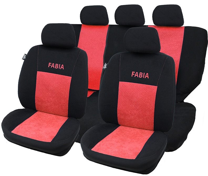 CAPPA Autopoťahy FABIA čierna/červená Autopoťahy
