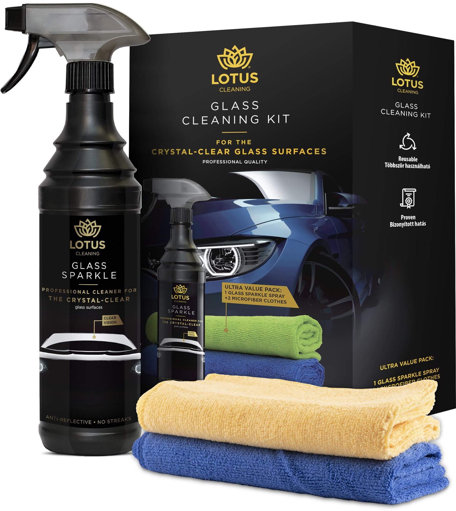 Lotus Glass Cleaning Kit Sada autokozmetiky