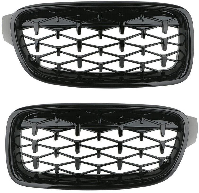 SEFIS - Predná maska ľadvinky Diamond BMW 3 F30 F31, čierna Predná...