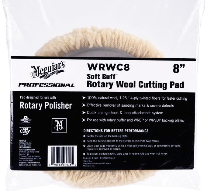 Meguiar's Soft Buff Rotary Wool Pad 8"/200 mm – vlnený leštiaci...