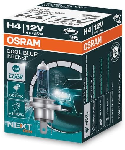 OSRAM H4 Cool Blue Intense Next Generation, 12V, 60/55W, P43t,...