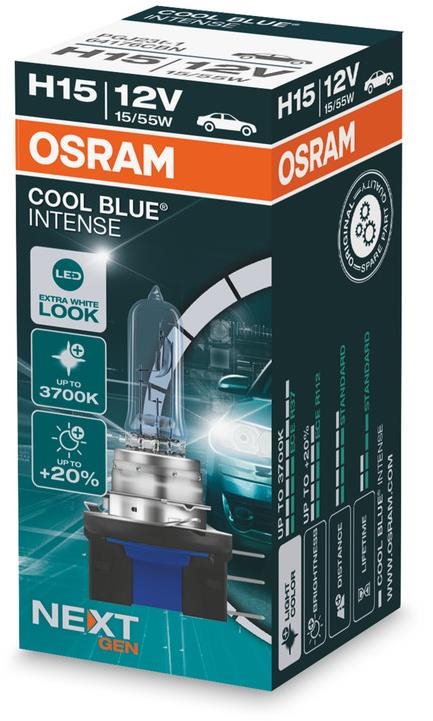 OSRAM H15 Cool Blue Intense Next Generation, 12 V, 15/55 W,PGJ23t-1...