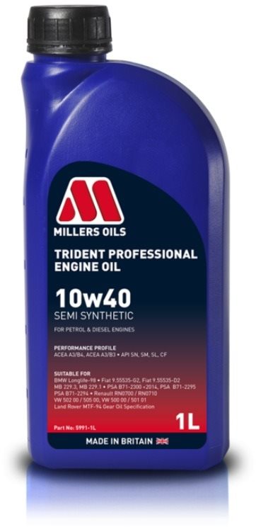 Millers Oils Polosyntetický motorový olej Trident Professional...