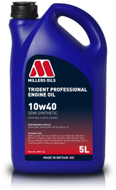 Millers Oils Polosyntetický motorový olej Trident Professional...