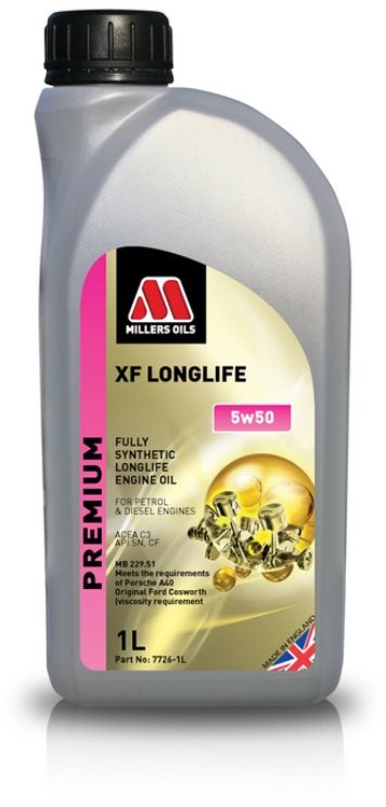 Millers Oils Plne syntetický motorový olej – XF LONGLIFE 5W-50 1 l...
