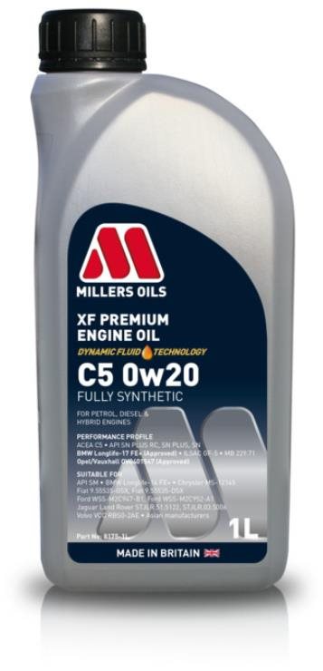 Millers Oils Úplne syntetický motorový olej – XF Premium C5 0w20 1...