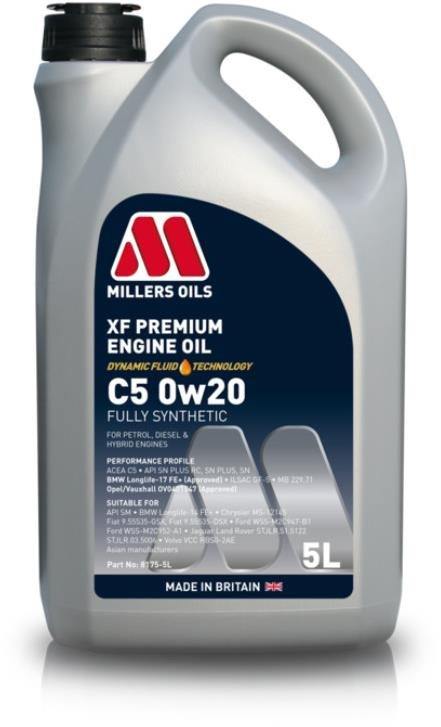 Millers Oils Úplne syntetický motorový olej – XF Premium C5 0w20 5...