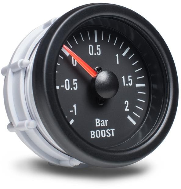 Auto Gauge – ukazovateľ tlaku turba, čierny Prídavný budík do auta