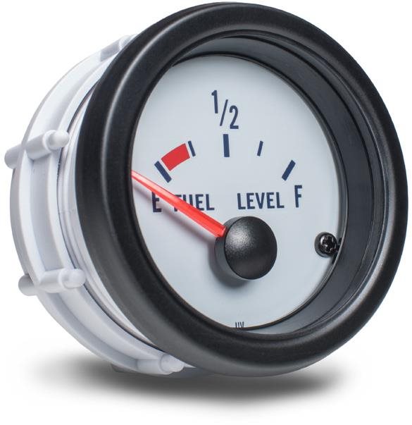 Auto Gauge – ukazovateľ hladiny paliva, biely Prídavný budík do auta
