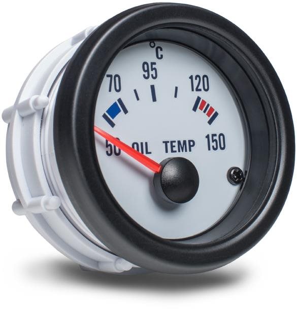Auto Gauge – ukazovateľ teploty oleja, biely Prídavný budík do auta