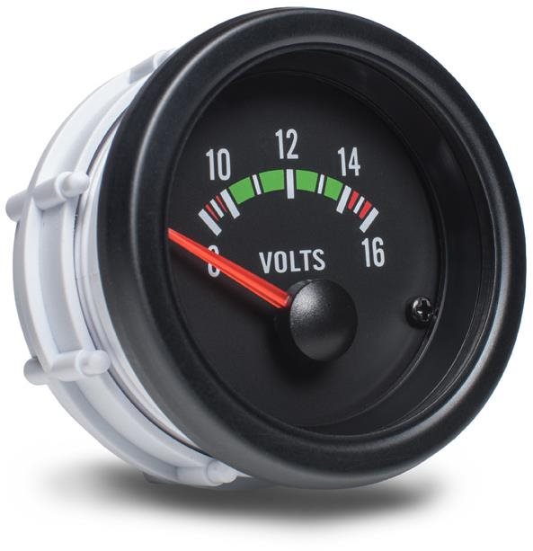 Auto Gauge – ukazovateľ el. Napätia, čierny Prídavný budík do auta