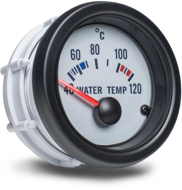 Auto Gauge – ukazovateľ teploty vody, biely Prídavný budík do auta