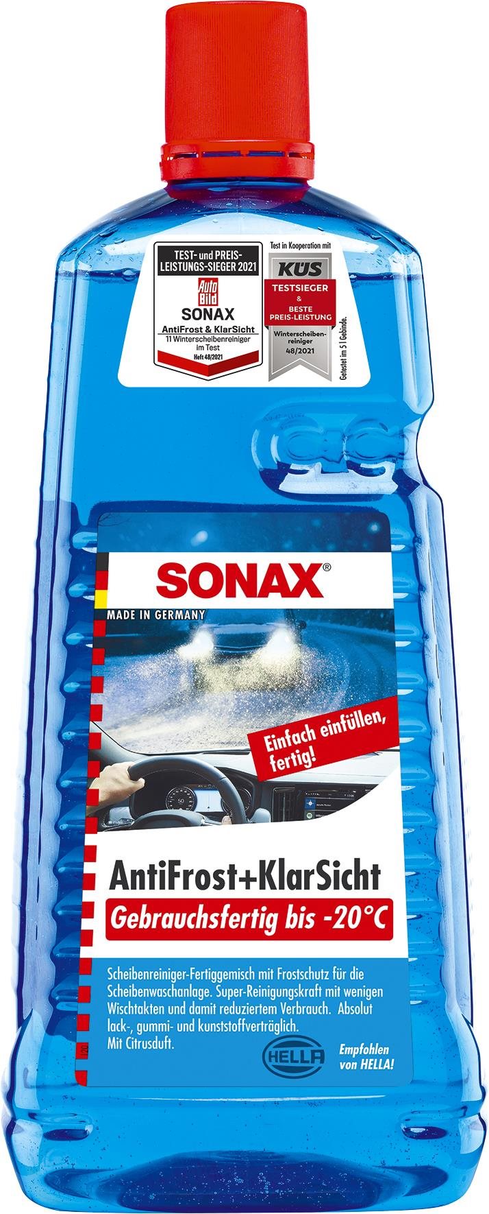 SONAX Zimná kvapalina do ostrekovačov do -20 °C – 2 l Voda do...