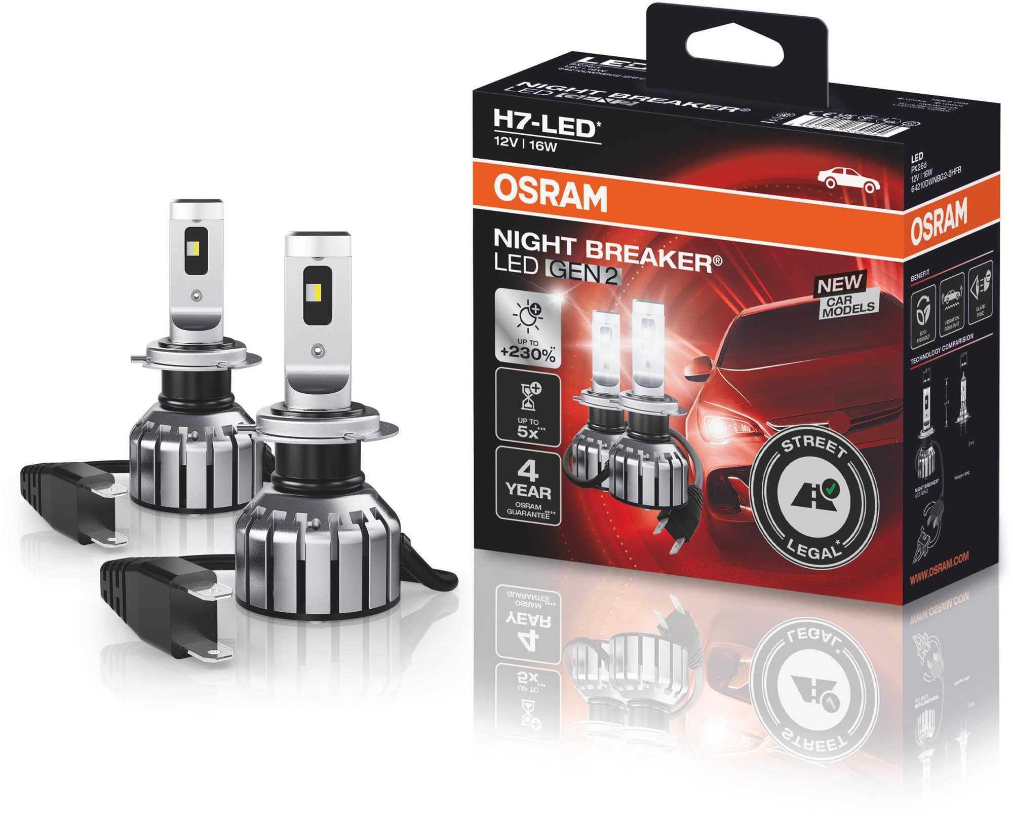 OSRAM LED H7 Night Braker SEAT Ateca 2016-2020, E9 14198 LED...