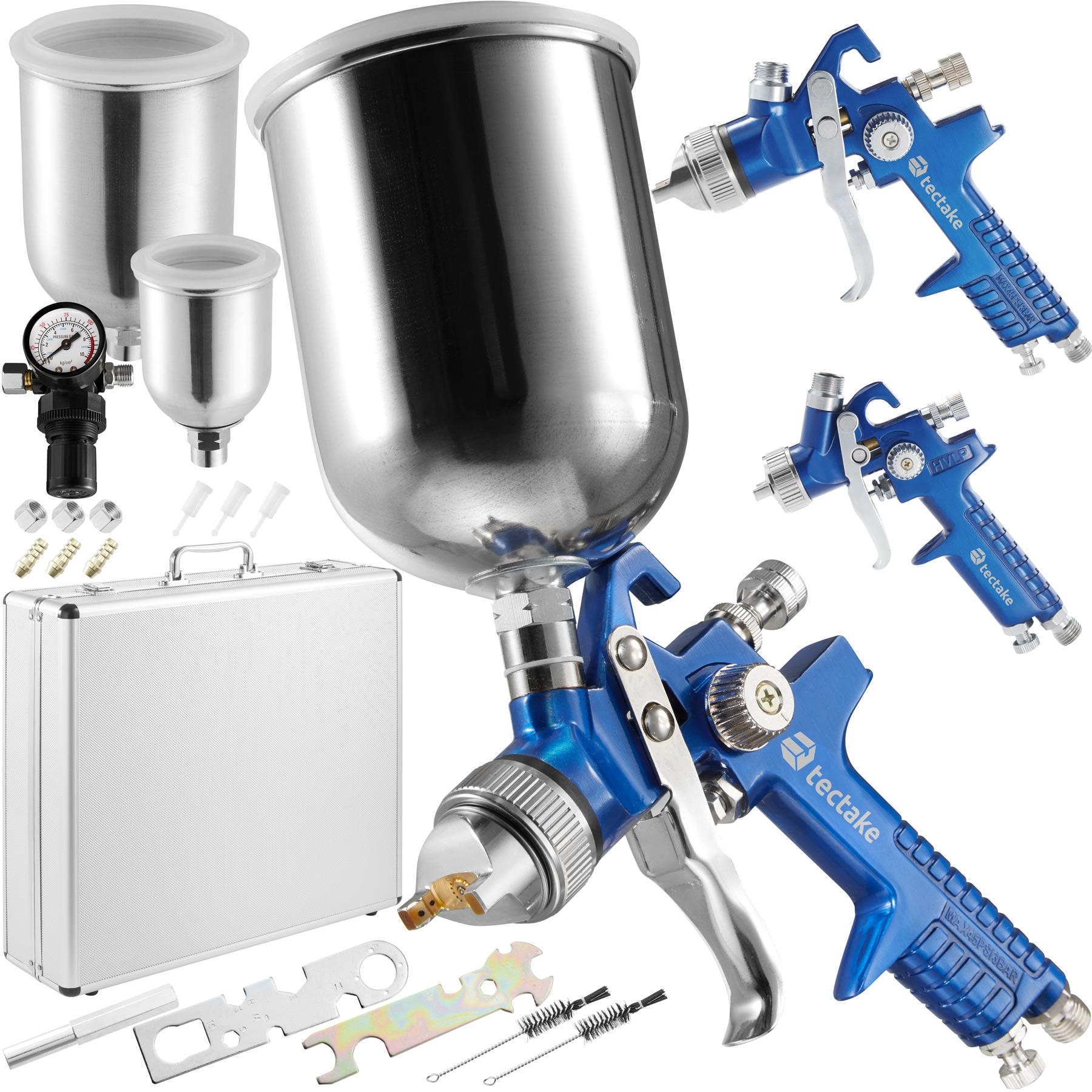 Tectake striekacie pištole lakovacie HVLP 0,8 mm/1,3 mm/1,7 mm...