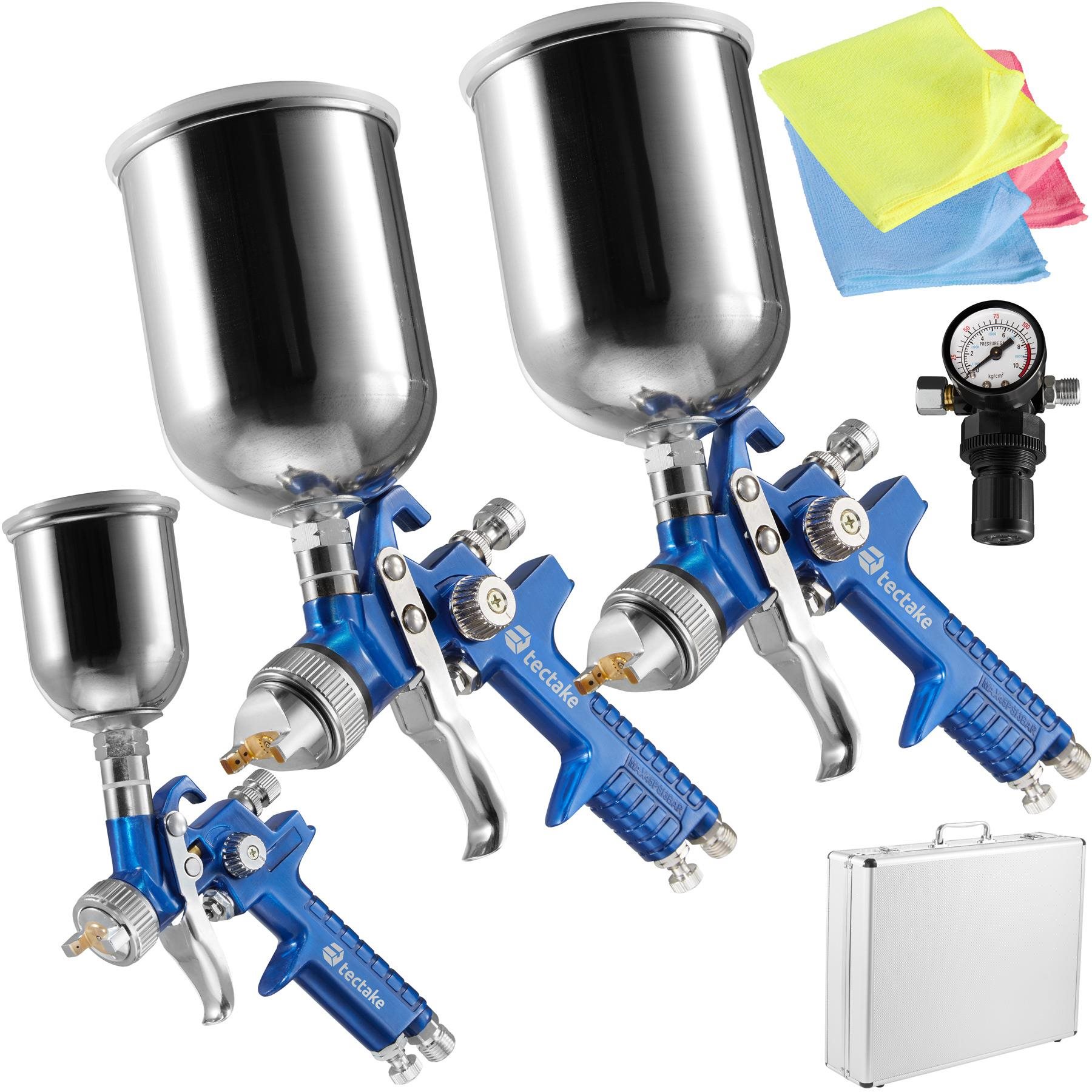 Tectake striekacie pištole lakovacie HVLP 0,8 mm/1,3 mm/1,7 mm...