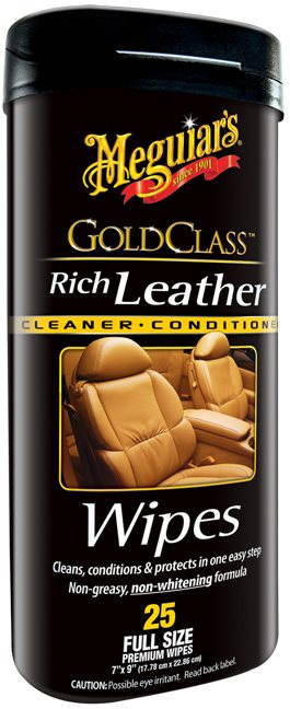 MEGUIAR'S Gold Class Rich Leather Wipes Čistiace utierky