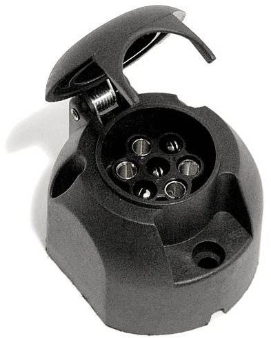 COMPASS Zásuvka ťažného zariadenia 7 pólov s tesnením Zásuvka