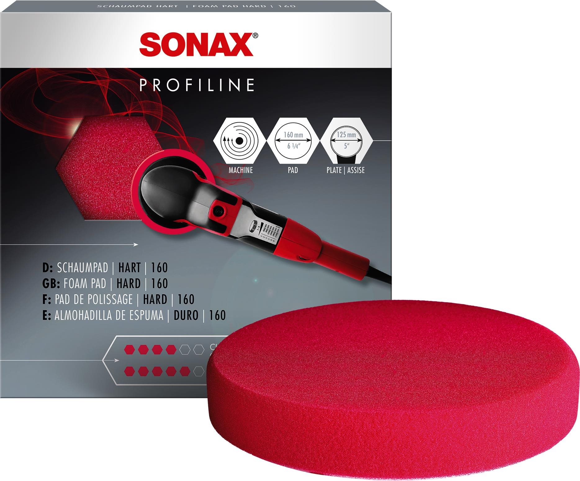 Sonax Profiline Csiszolókorong piros - 160 mm Csiszolókorong