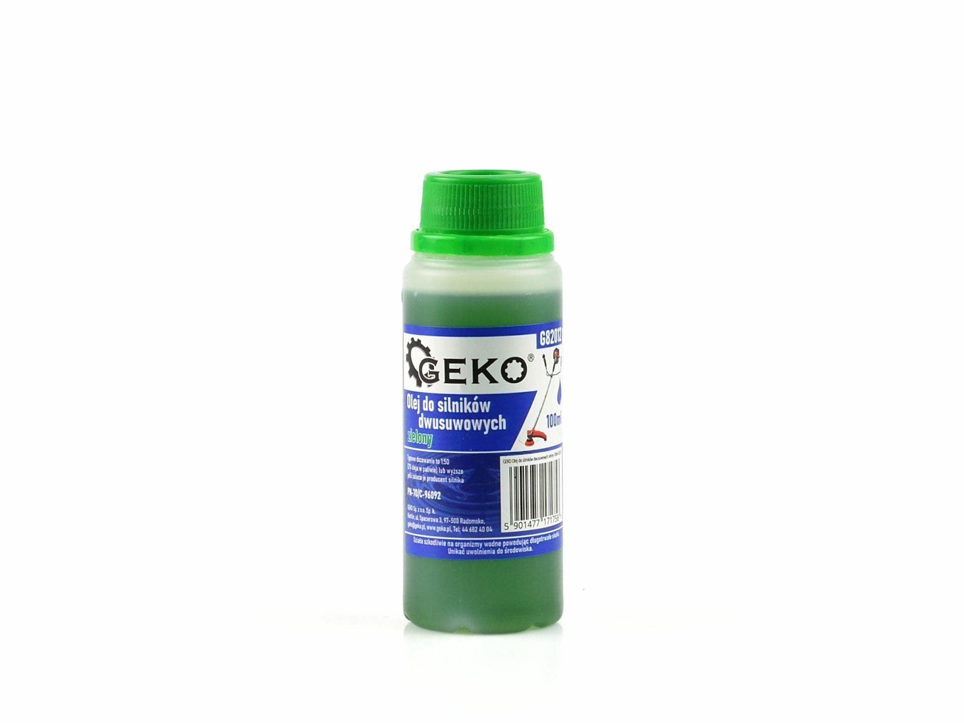 Geko olej pre dvojtaktné motory zelený 100 ml Olej