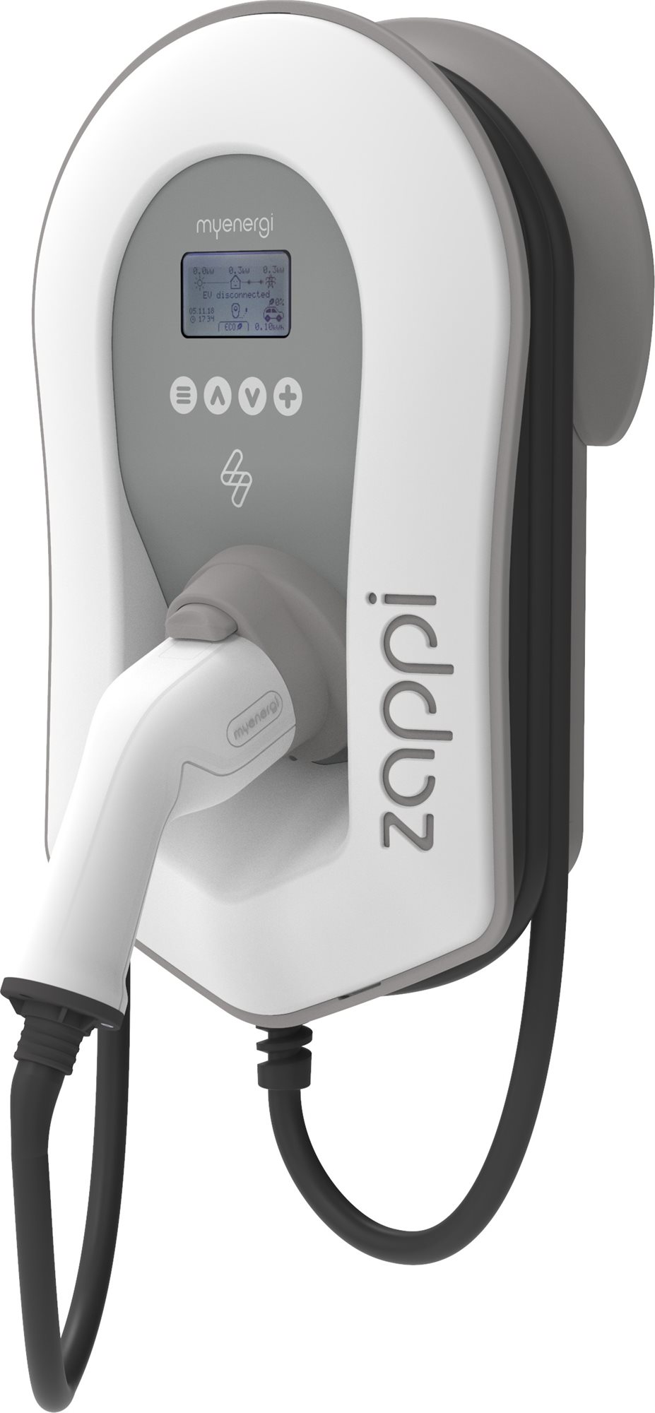 Myenergi Wallbox Zappi 6,5 m-es kivezetett kábellel, fehér...