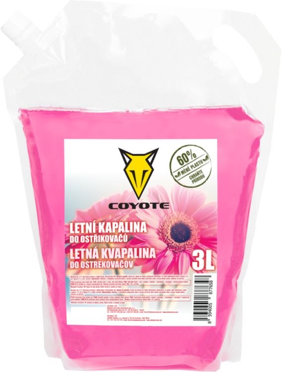 Coyote letná kvapalina 3 L softpack Voda do ostrekovačov