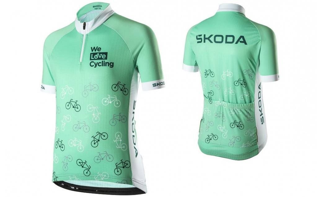 Škoda detský cyklistický dres 128 Cyklodres