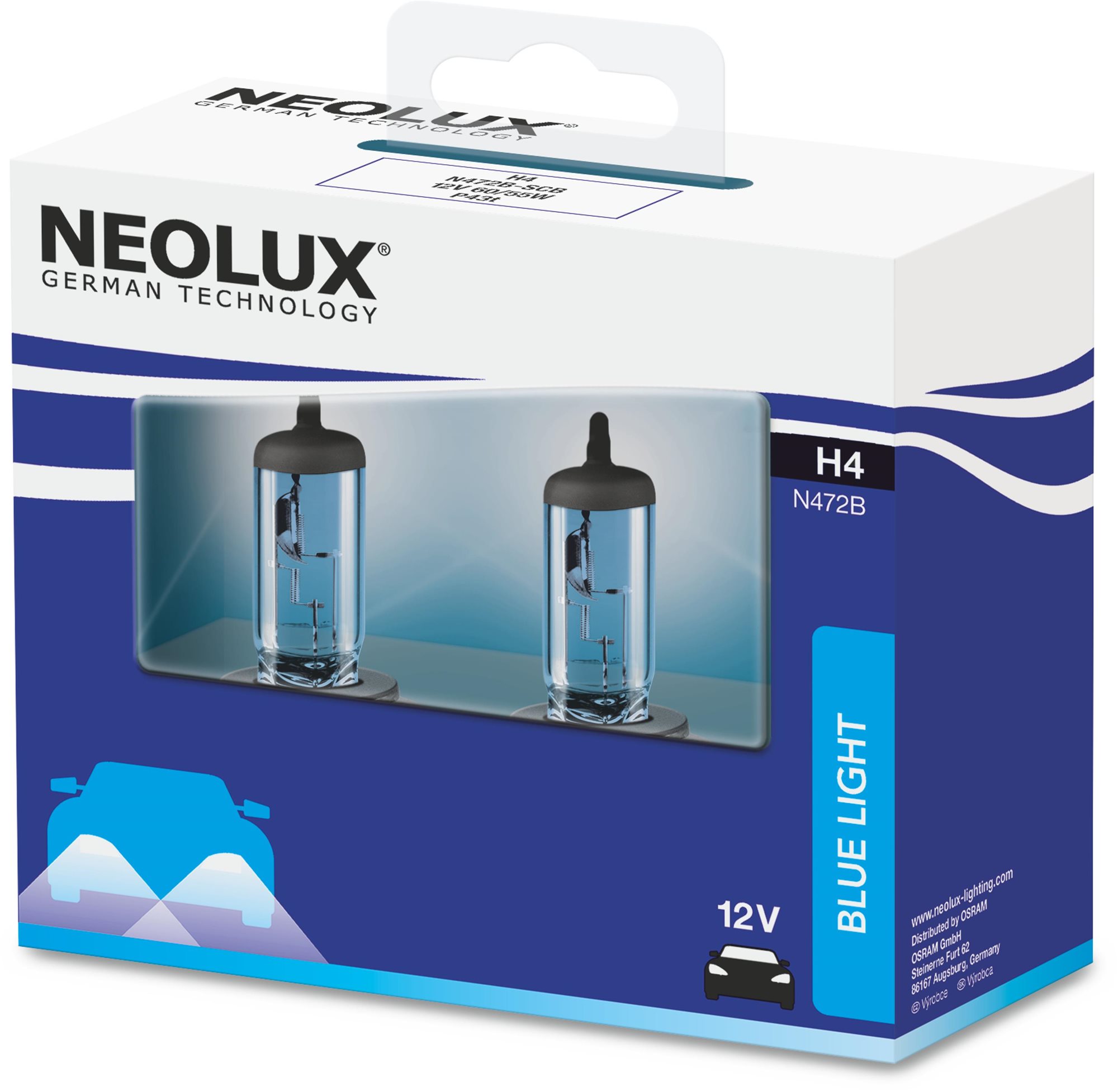 NEOLUX H4 Blue Light 12V, 60/55W Autóizzó