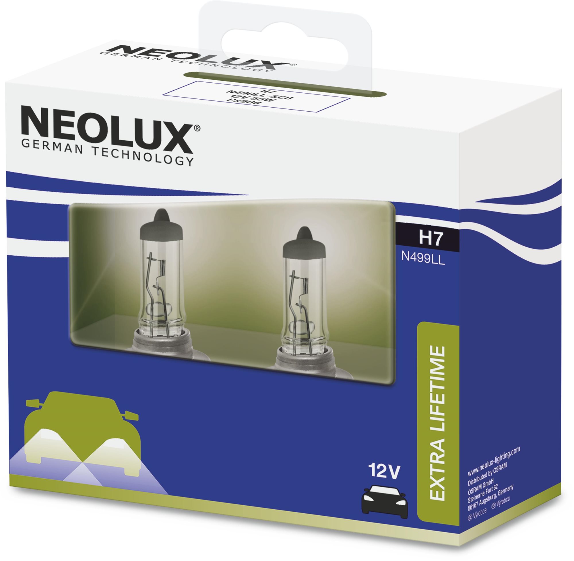 NEOLUX H7 Extra Liftime 12V, 55W Autóizzó