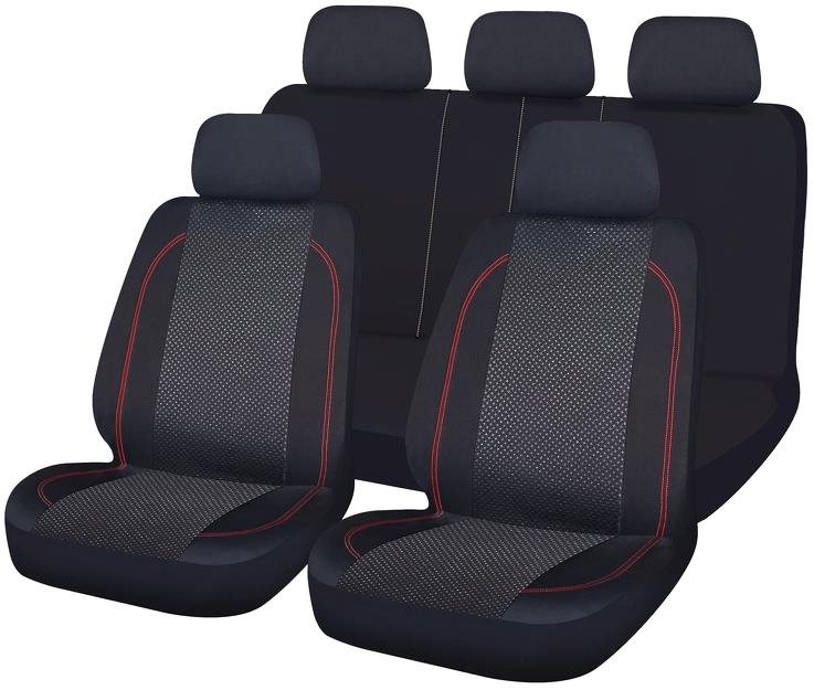 CAPPA Columbus čierne/červené Autopoťahy