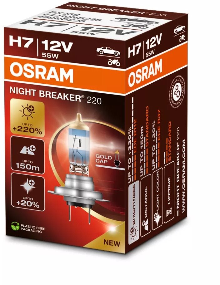 OSRAM H7 Night Breaker 220, +220% Autóizzó