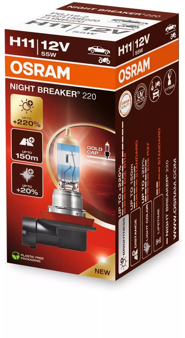 OSRAM H11 Night Breaker 220, +220% Autóizzó