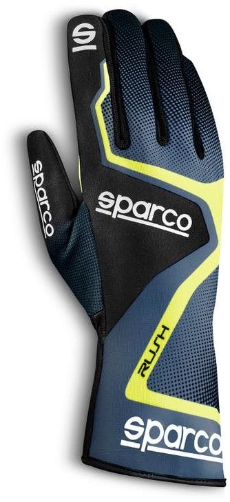 Sparco Rush Kartingové rukavice, farba sivo-žltá, veľkosť 11...