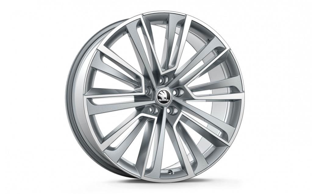 ŠKODA Aquarius 21" na Enyaq strieborná Alu disk