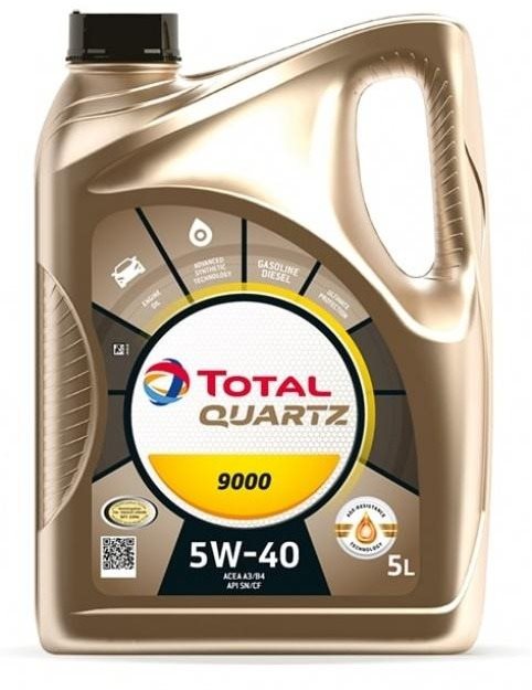 TOTAL QUARTZ 9000 5W40 - 5 litrov Motorový olej