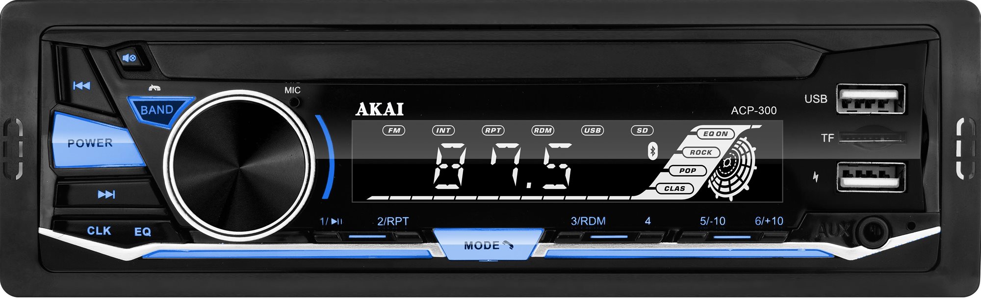 Akai Autorádio s BT a duálnym USB ACP-300 Autorádio