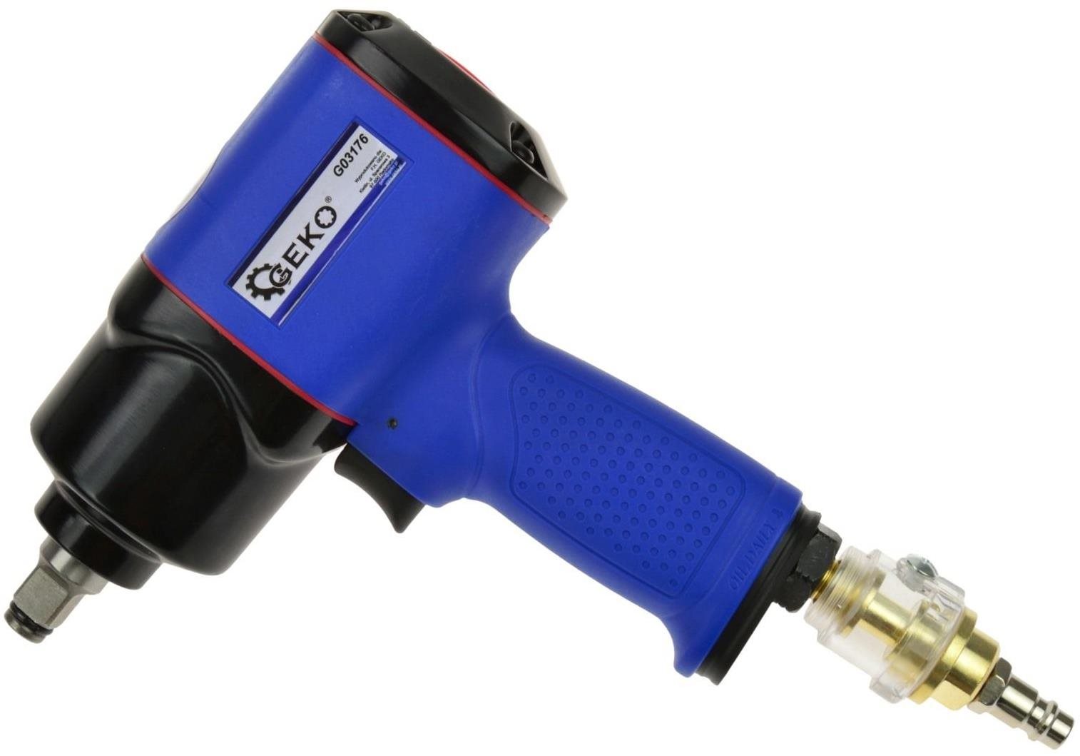 GEKO pneumatický rázový uťahovák 1/2“, 1550 Nm, primazávač oleja,...
