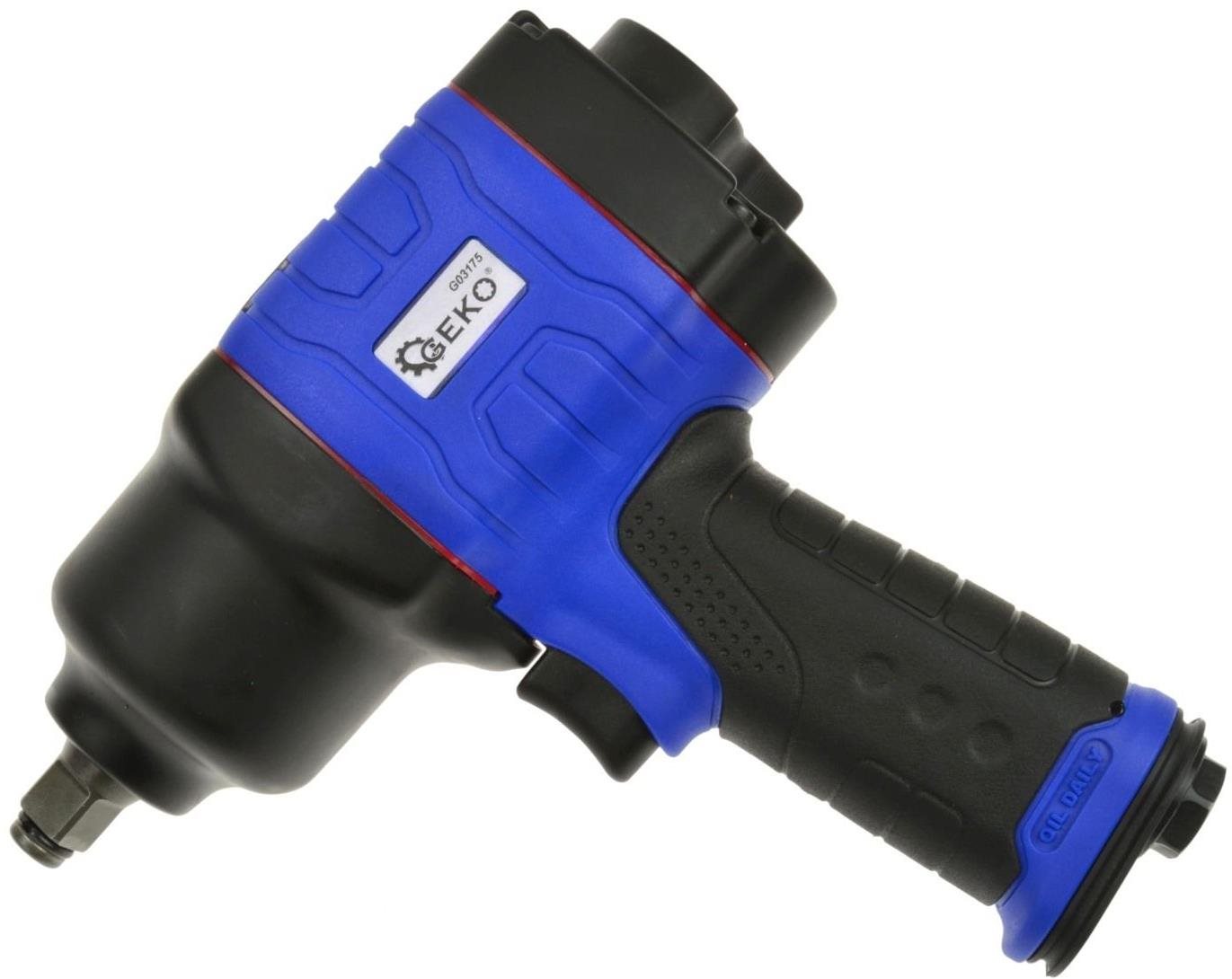 GEKO pneumatický rázový uťahovák 1/2“, 1550 Nm, Heavy Duty Rázový...